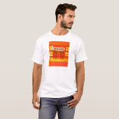 Gouden Rood Afrikaanse Traditionele Kleuren Plezie T-shirt (Voorkant volledig)