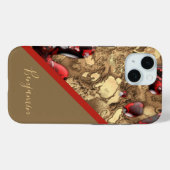 Gouden rood beige chique koel marmer Case-Mate iPhone case (Achterkant (horizontaal))
