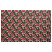Gouden Rood Bloemwerk Stof (Fat Quarter)