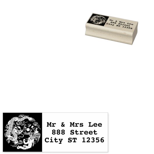 Gouden Rood Draak Phoenix Chinees Huwelijksgunstbe Rubberstempel (Gestempeld)