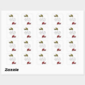 Gouden Rood Draak Save the Date Stickers (Vel)