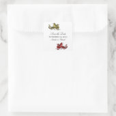 Gouden Rood Draak Save the Date Stickers (Tas)