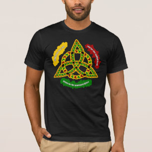 Gouden, rood en groen t-shirt