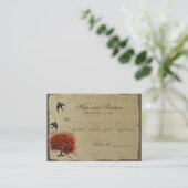 Gouden Rood Hart Blad Plaatskaart Menu Selectie Plaatskaartje (Staand voorkant)