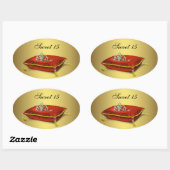 Gouden Rood Tiara Feest Favoriet Label Enveloppe Z (Vel)