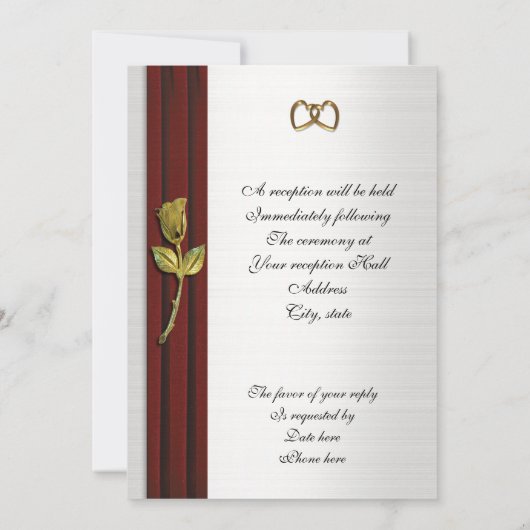 Gouden roos, 50e Jubileum gelofte verlenging Kaart (Achterkant)