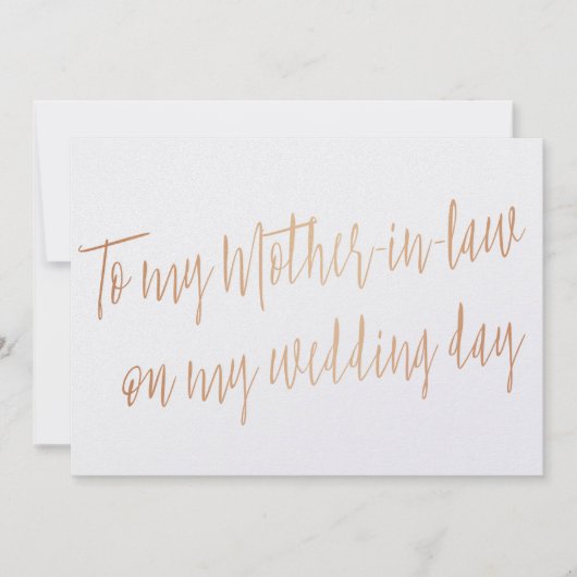 Gouden Roos "Aan mijn schoonmoeder op mijn trouwda Kaart (Voorkant)