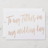 Gouden Roos "Aan mijn stiefvader op mijn trouwdag" Kaart (Voorkant)