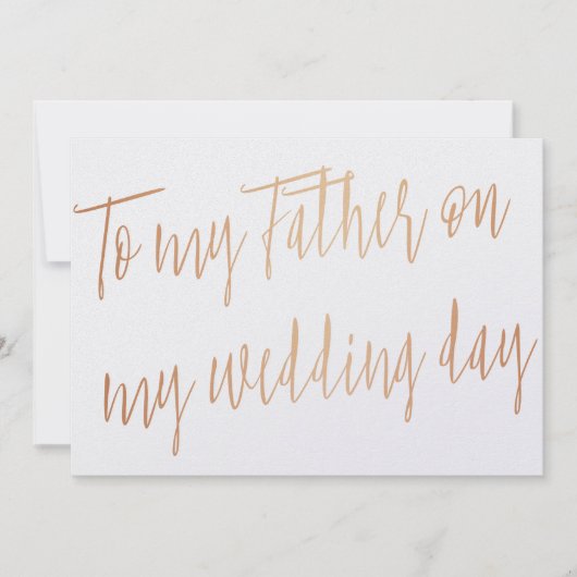 Gouden Roos "Aan mijn stiefvader op mijn trouwdag" Kaart (Voorkant)