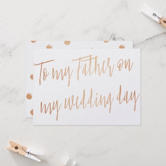 Gouden Roos "Aan mijn stiefvader op mijn trouwdag" Kaart (Voorkant / Achterkant in situ)