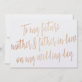 Gouden Roos "Aan mijn toekomstige schoonouders" Kaart (Voorkant)