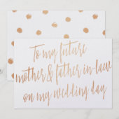 Gouden Roos "Aan mijn toekomstige schoonouders" Kaart (Voorkant / Achterkant)