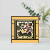 Gouden Roos Art Deco Kaart (Staand voorkant)