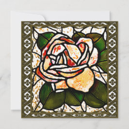 Gouden Roos Art Deco vergulde Kaart
