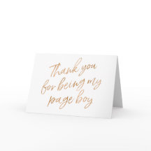 Gouden Roos "Bedankt dat je mijn page boy was"