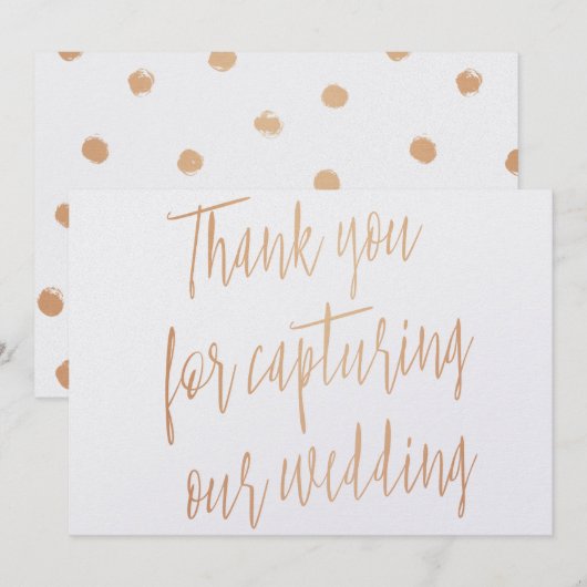 Gouden Roos "Bedankt voor het vastleggen van onze Bedankkaart (Voorkant / Achterkant)