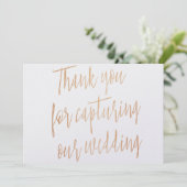 Gouden Roos "Bedankt voor het vastleggen van onze  Bedankkaart (Staand voorkant)