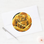 Gouden Roos Bloem Goud Bedankt Labels Logo (Envelop)