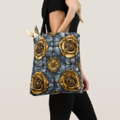 Gouden roos bloem tote bag (Dichtbij)
