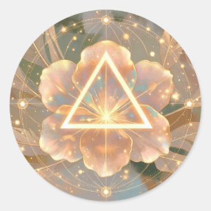 Gouden Roos Delta 7   Heilige Geometrie Sticker 