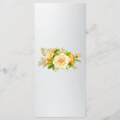 Gouden Roos Elegantie Zilveren Bruiloft Menu (Achterkant)