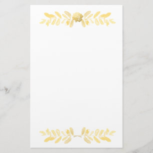 Gouden Roos en bladeren Briefpapier