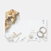 Gouden roos en trouwringen bedankdoosjes (Uitgevouwen)