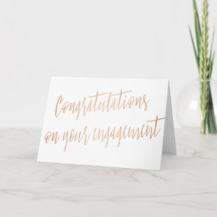Gouden roos "Gefeliciteerd met je verloving" Kaart