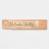 Gouden Roos Gekleurde BKG Naam Borden & Bureauteke Deurbordje (Voorkant)