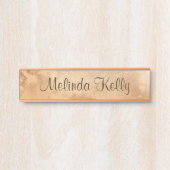 Gouden Roos Gekleurde BKG Naam Borden & Bureauteke Deurbordje (Voorkant)