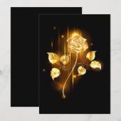 Gouden roos ( goud roos ) aankondiging (Voorkant / Achterkant)