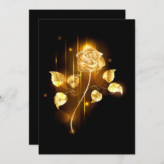 Gouden roos ( goud roos ) aankondiging (Voorkant / Achterkant)