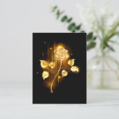 Gouden roos ( goud roos ) briefkaart (Staand voorkant)