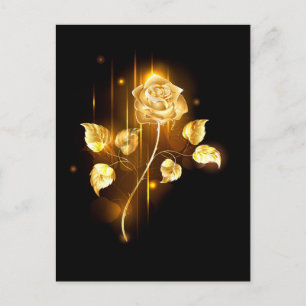 Gouden roos ( goud roos ) briefkaart