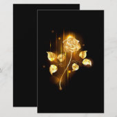 Gouden roos ( goud roos ) briefpapier (Voorkant / Achterkant)