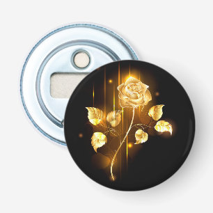 Gouden roos ( goud roos ) button flesopener