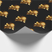 Gouden roos ( goud roos ) cadeaupapier (Hoek)