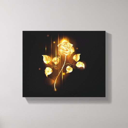 Gouden roos ( goud roos ) canvas afdruk (Voorkant)