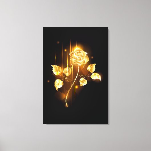 Gouden roos ( goud roos ) canvas afdruk (Voorkant)