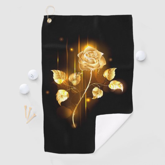 Gouden roos ( goud roos ) golfhanddoek (Insitu)
