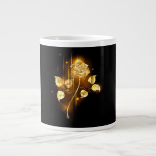 Gouden roos ( goud roos ) grote koffiekop