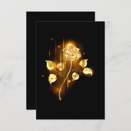 Gouden roos ( goud roos ) informatiekaartje (Voorkant / Achterkant)