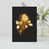 Gouden roos ( goud roos ) informatiekaartje (Staand voorkant)