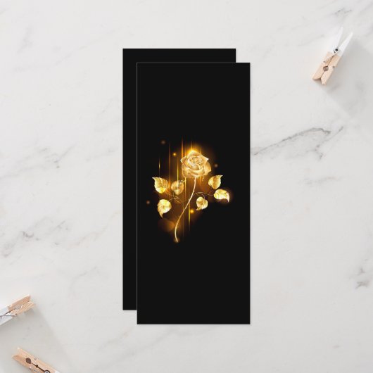 Gouden roos ( goud roos ) kaart (Voorkant / Achterkant in situ)