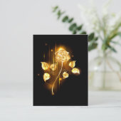 Gouden roos ( goud roos ) kaart (Staand voorkant)