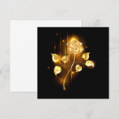Gouden roos ( goud roos ) kaart (Voorkant / Achterkant)