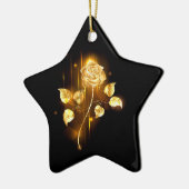 Gouden roos ( goud roos ) keramisch ornament (Links)