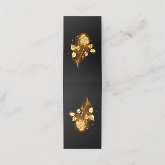 Gouden roos ( goud roos ) klantenkaartje (Buitenkant ongevouwen)
