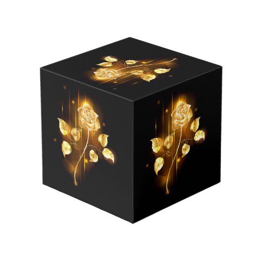 Gouden roos ( goud roos ) kubus (Achter hoekig)