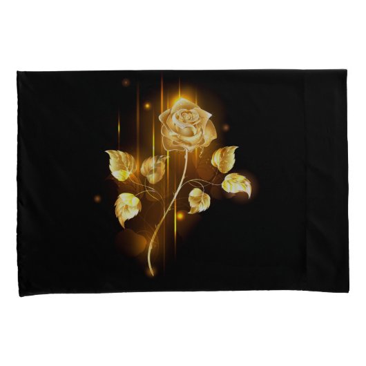 Gouden roos ( goud roos ) kussensloop (Voorkant-Rechts)